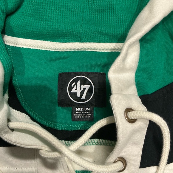 47 Brand Green and Black Hooded Sweatshirt Size Medium - Picture 7 of 16